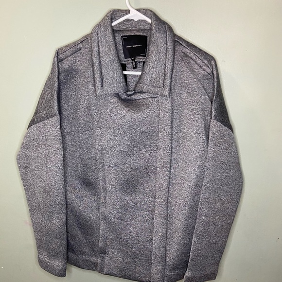 Charcoal zip up coat - Picture 3 of 5